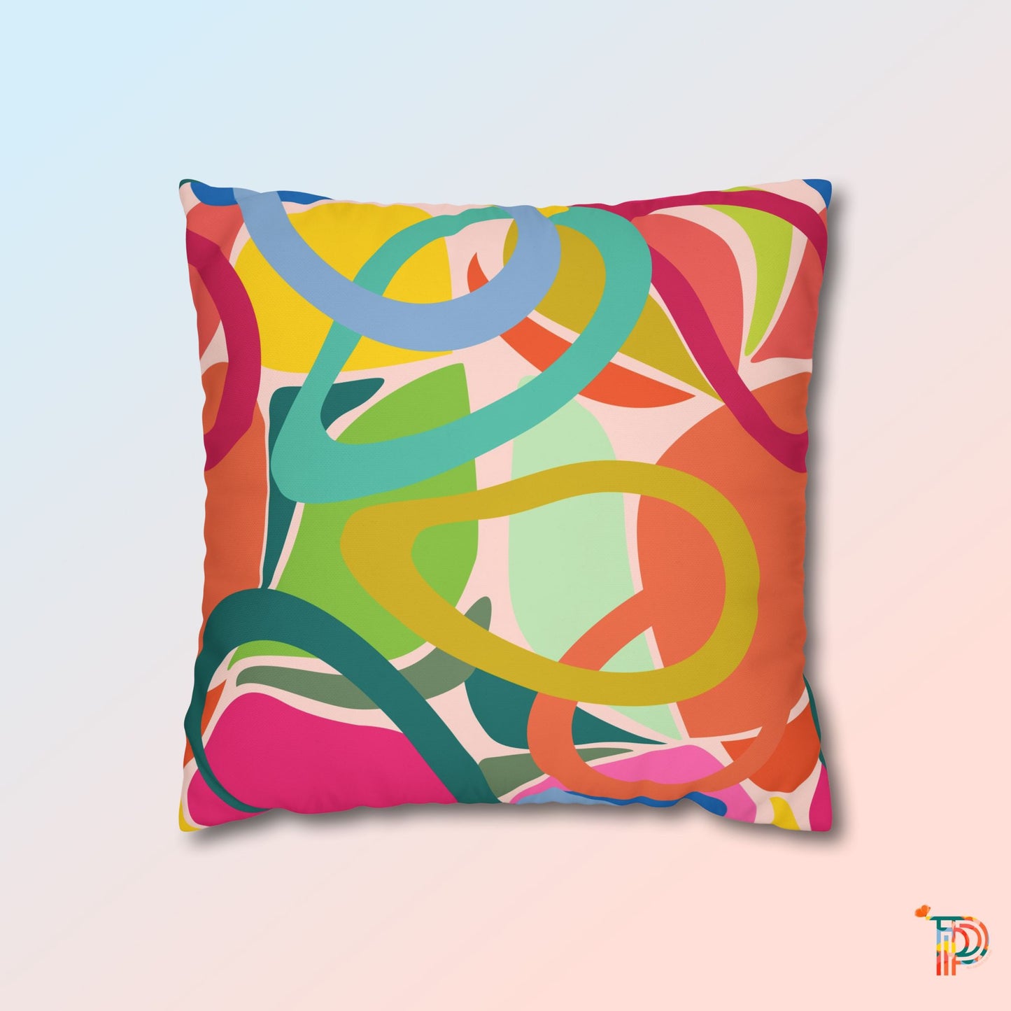 Loop Square Poly Canvas Pillowcase