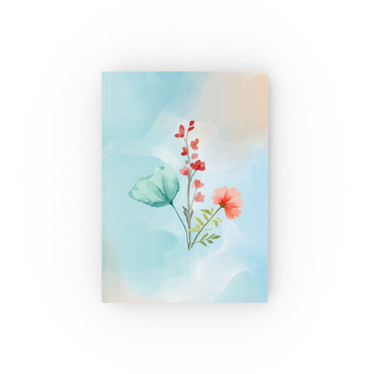 Watercolour Flower Printed Hard Backed Journal