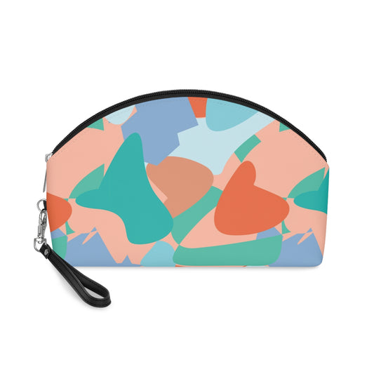 Multicolour Abstract Design Printed Makeup Bag