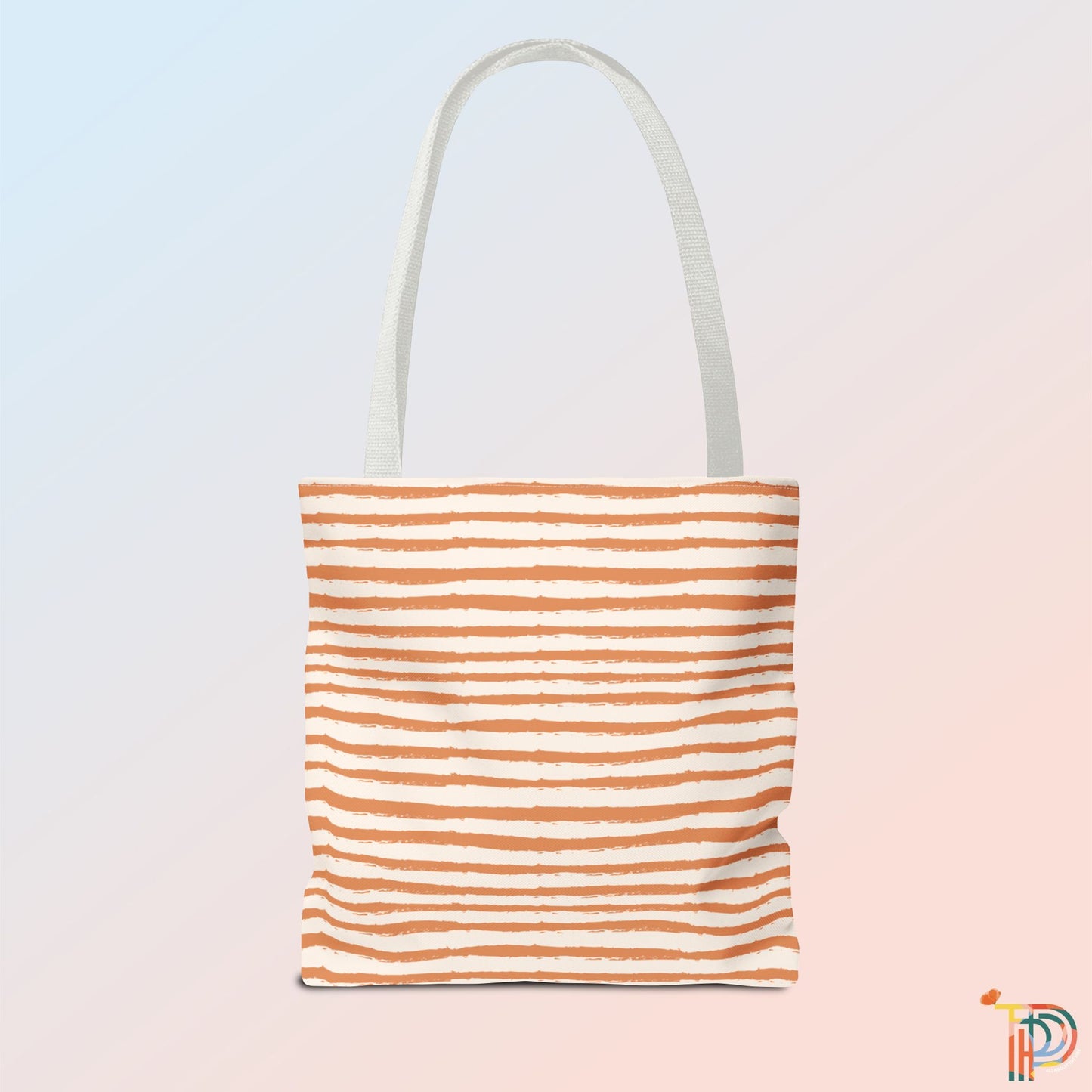 Peachy Stripe Tote Bag