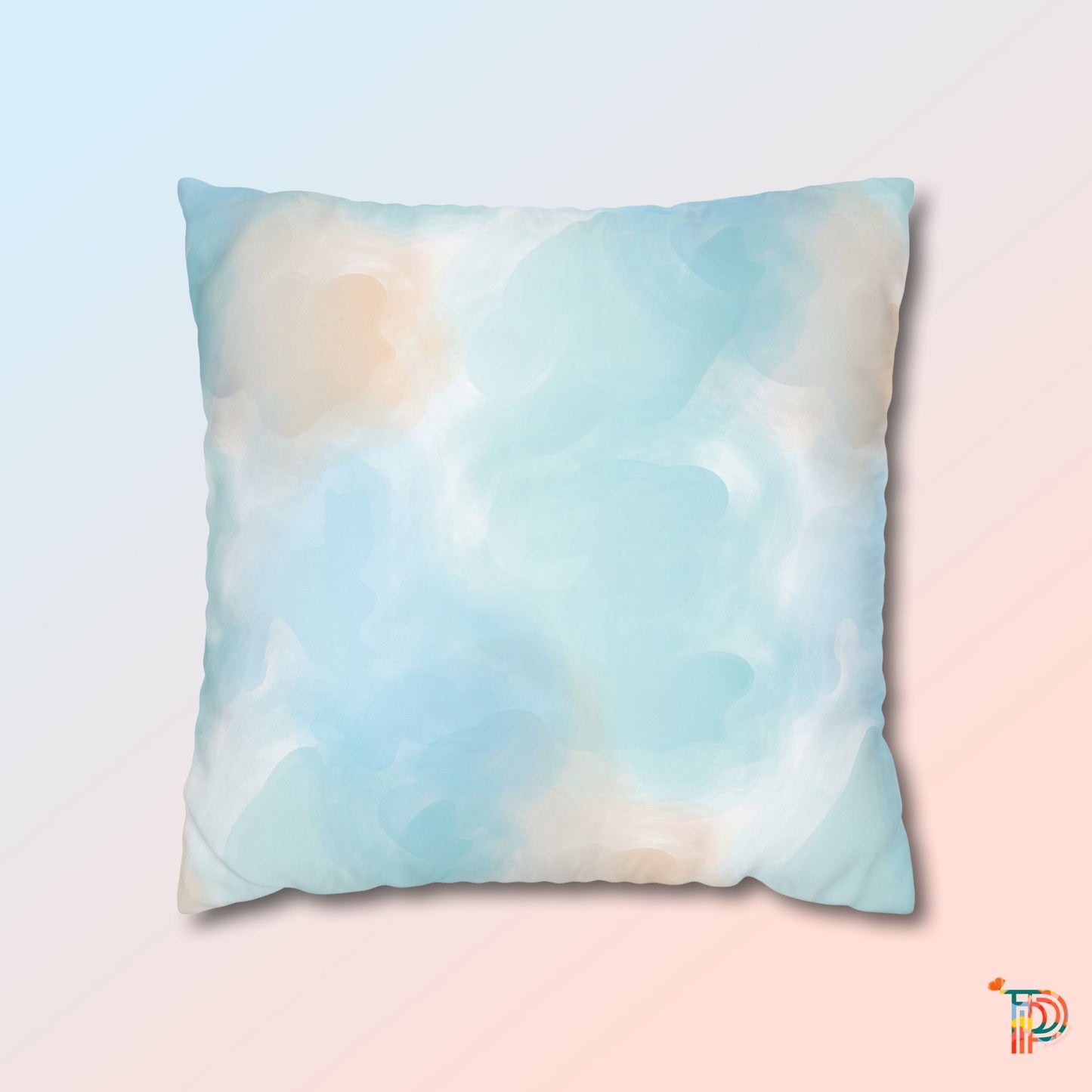 Sky Square Poly Canvas Pillowcase