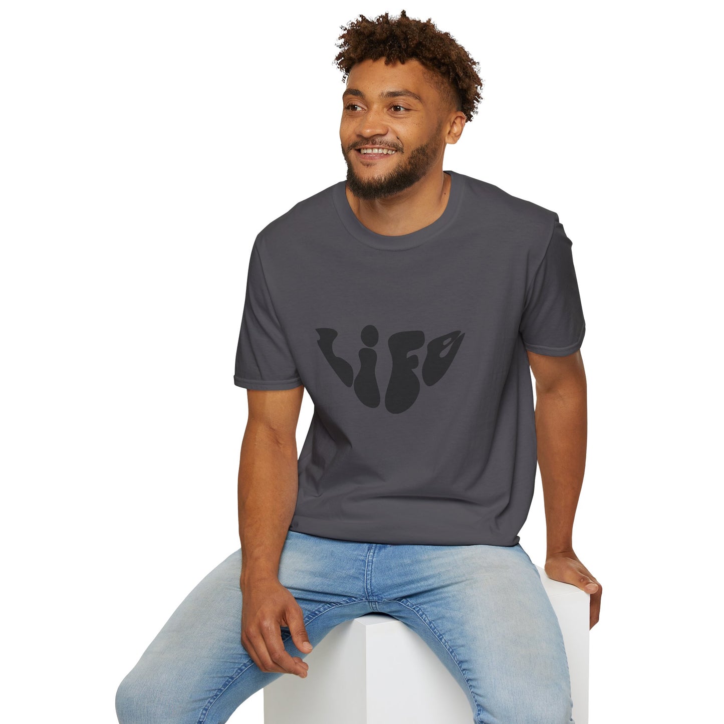 Black & white Life Graphic Men T-Shirt - Soft and Comfy Fit