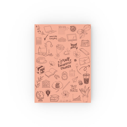 Hard Backed Journal - Peachy Prints for Small Business Girlies, Perfect Gift