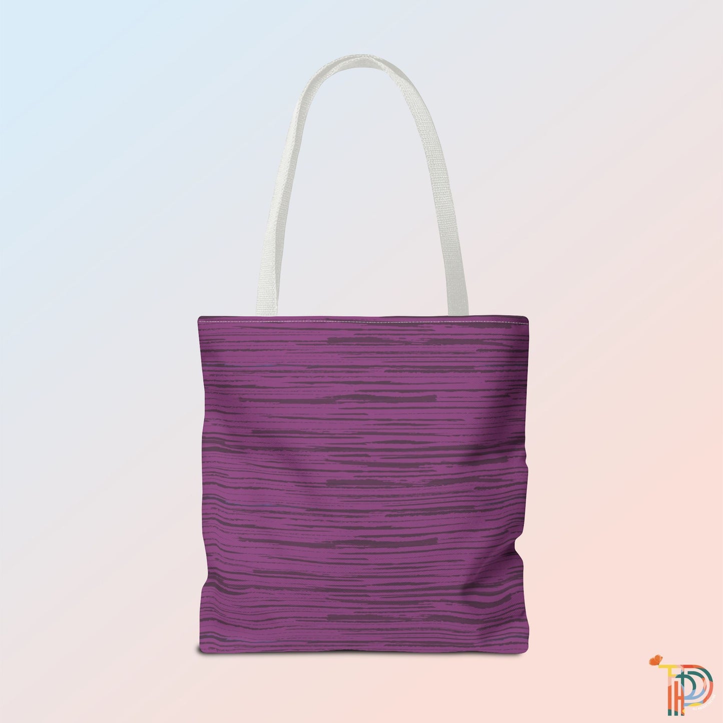 Sketchy Stripe Plum Tote Bag