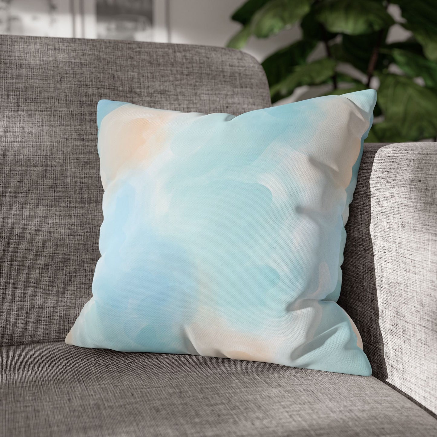 Sky Square Poly Canvas Pillowcase