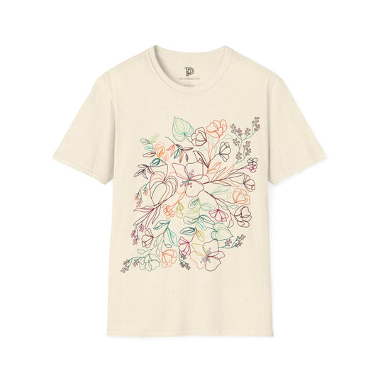 Oversized Floral Women T-Shirt - Soft and Comfy Fit