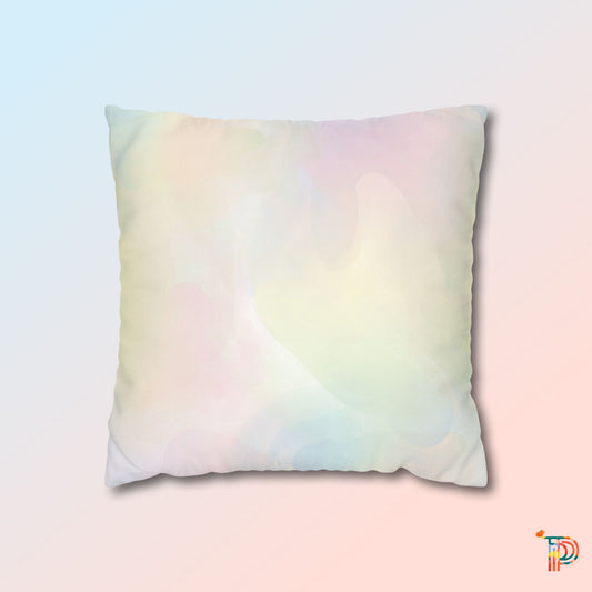 Pastel Rainbow Square Poly Canvas Pillowcase