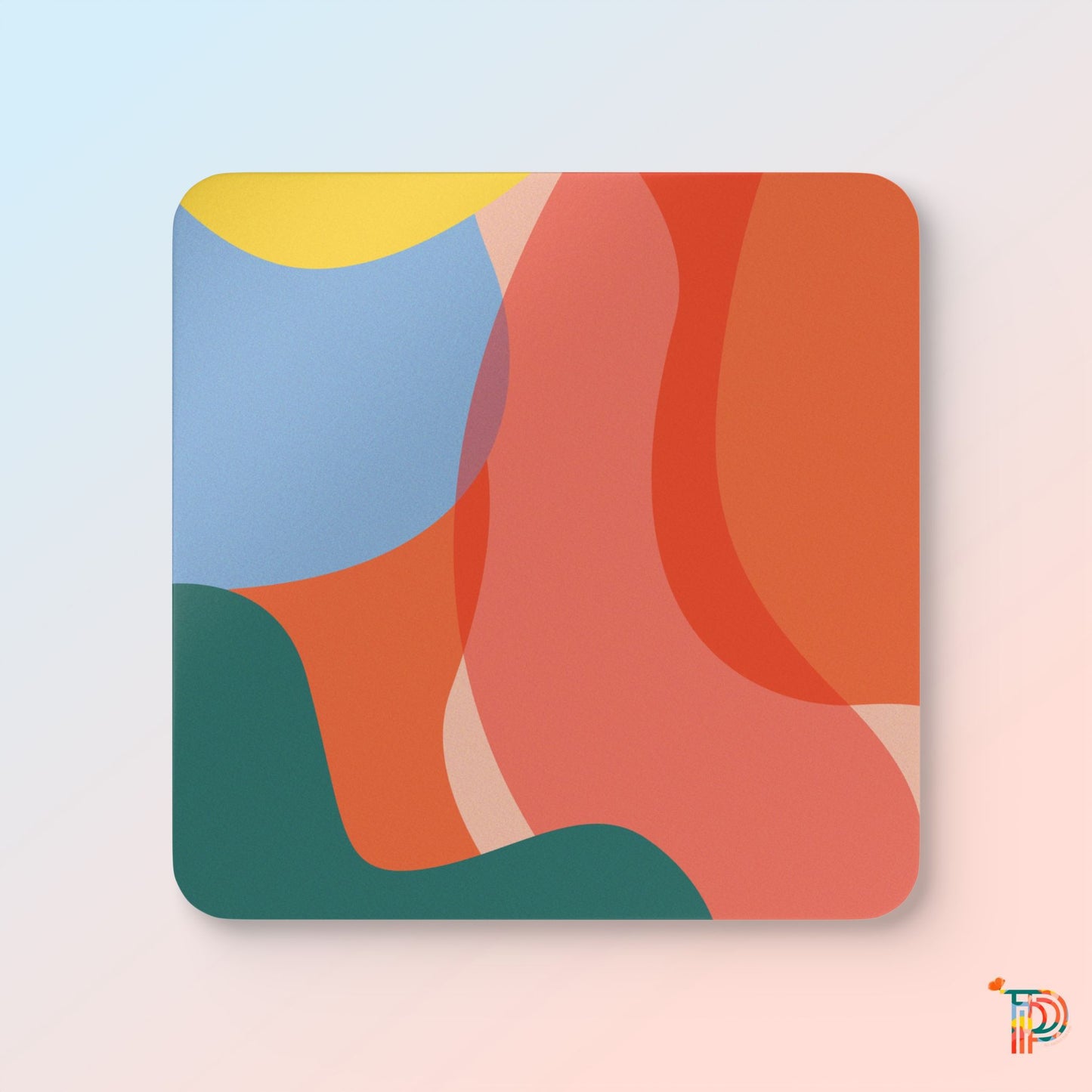 TPP Abstract Design Corkwood Coaster Set