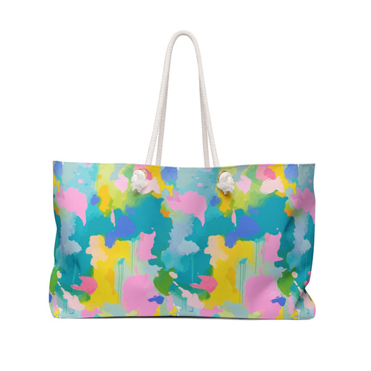 Vibrant Abstract Paint Weekender Bag