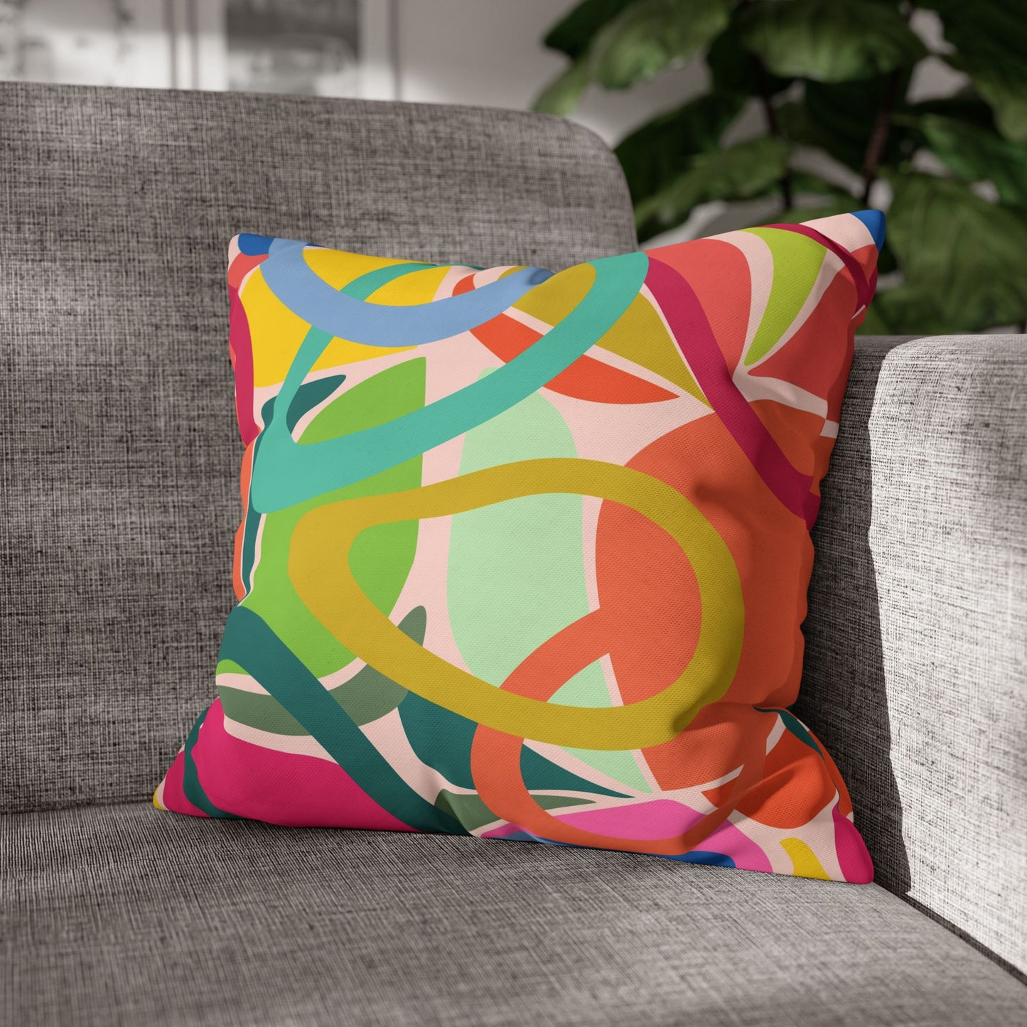 Loop Square Poly Canvas Pillowcase