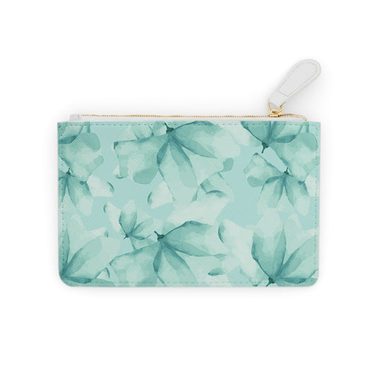 Teal Floral Mini Clutch Bag