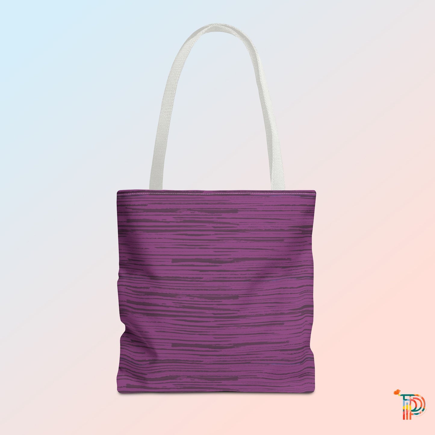 Sketchy Stripe Plum Tote Bag