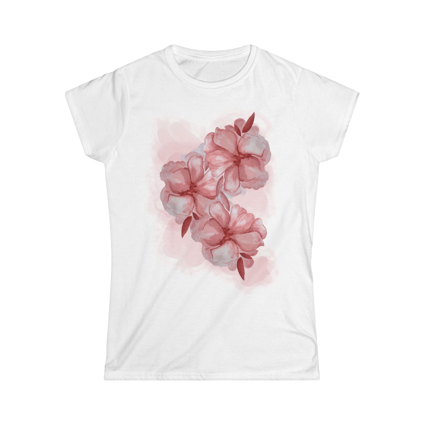 Softstyle Tee Floral Watercolor Print Women's T-shirt