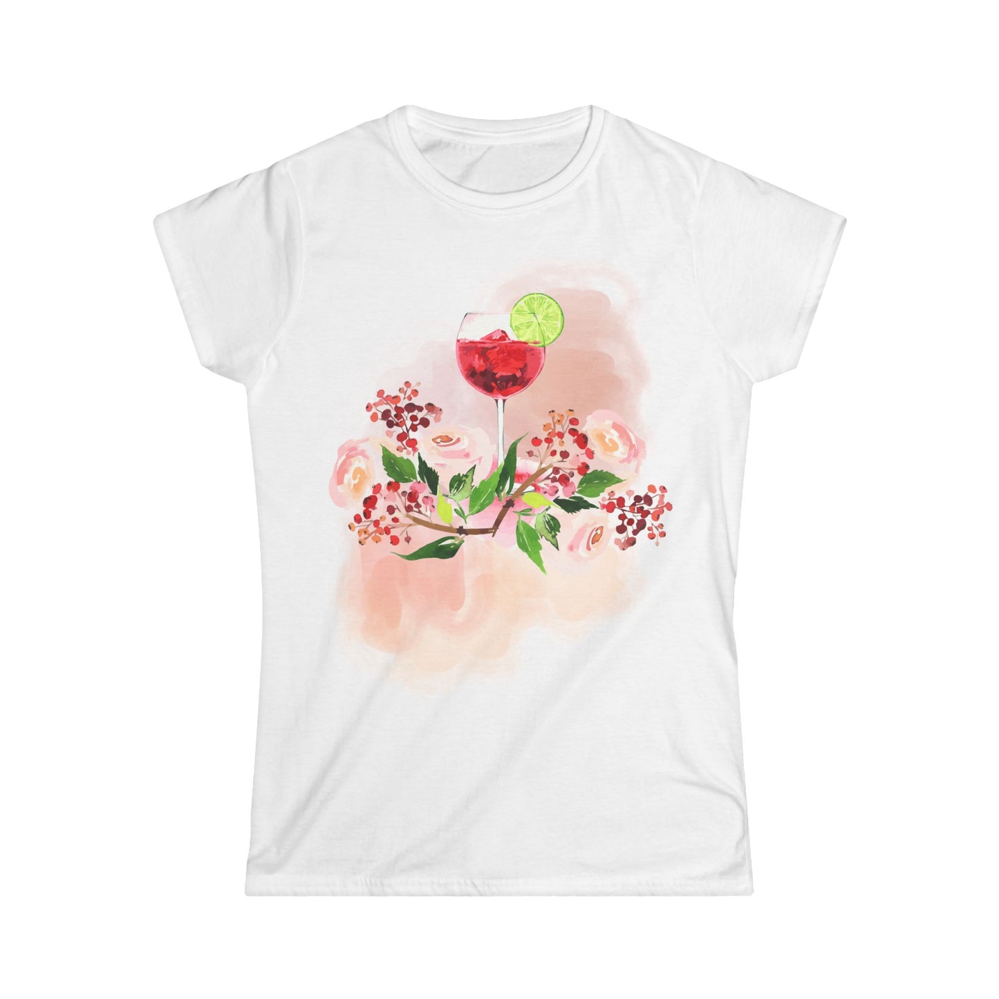 Watercolour Cocktail Holiday Vibe Women's Tee