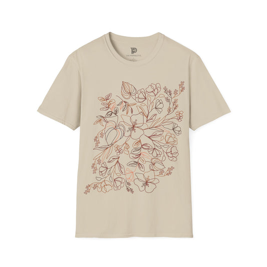 Oversized Floral Women T-Shirt - Soft and Comfy Fit