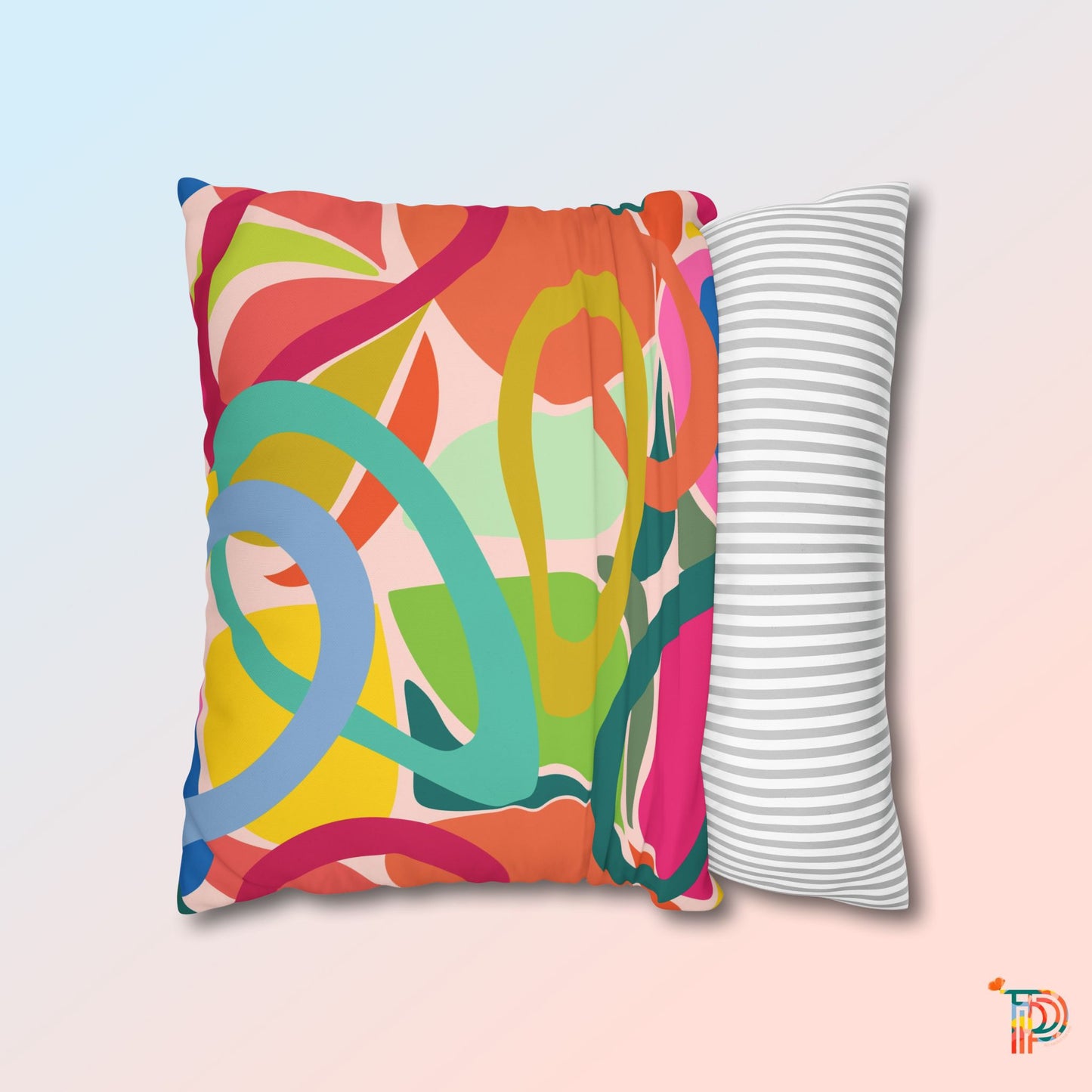 Loop Square Poly Canvas Pillowcase