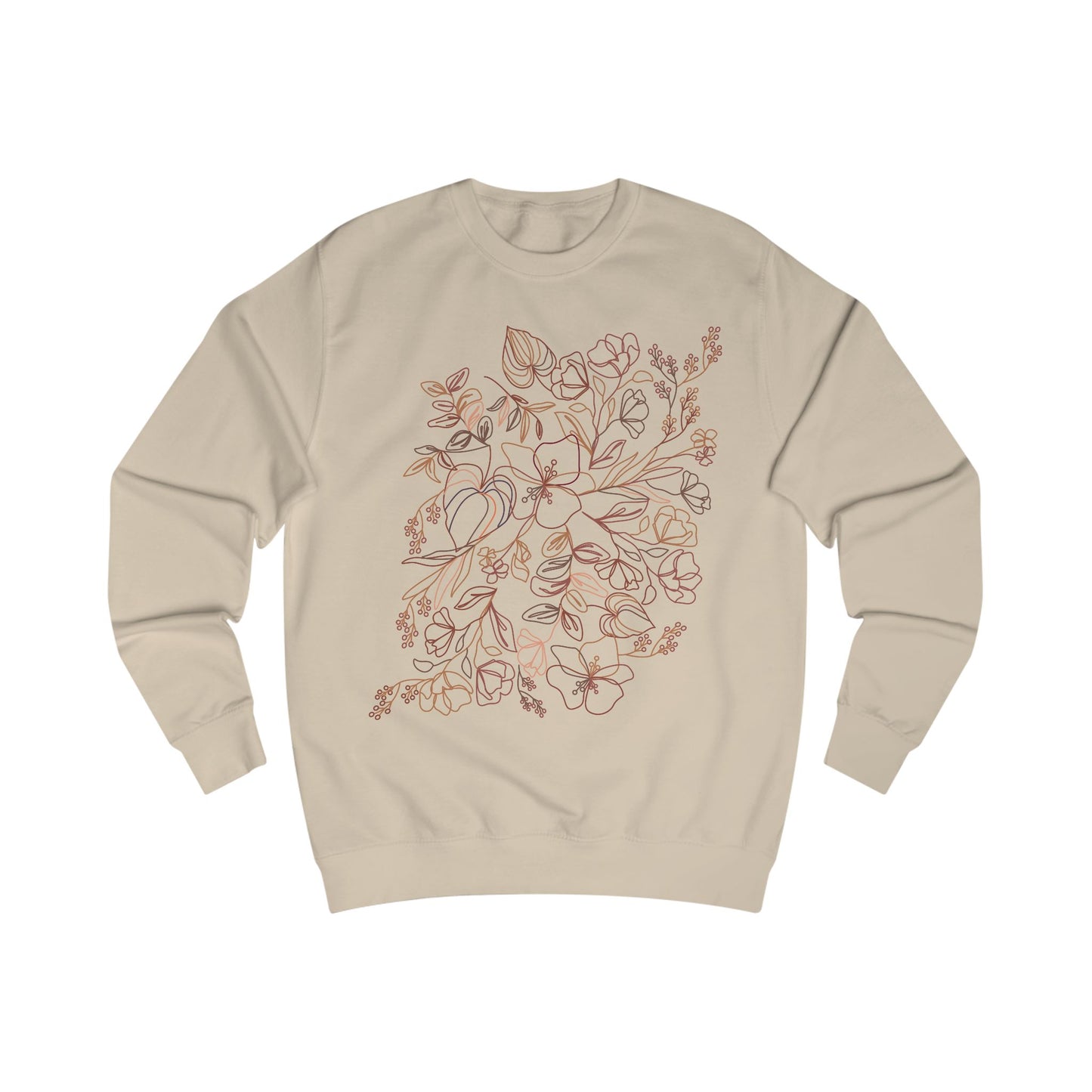 Nude Sketched Floral  Cozy Women's Sweatshirt