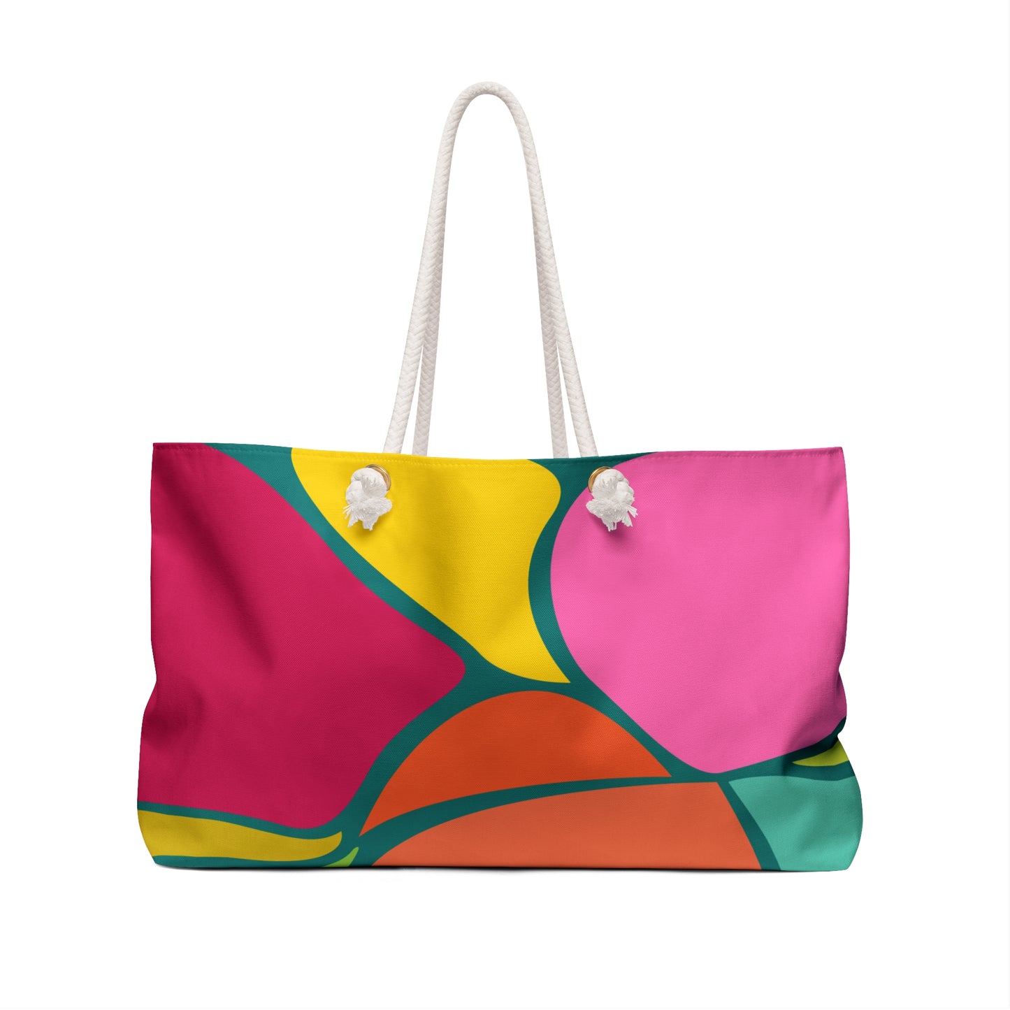 Abstract Colour Block Weekender Bag