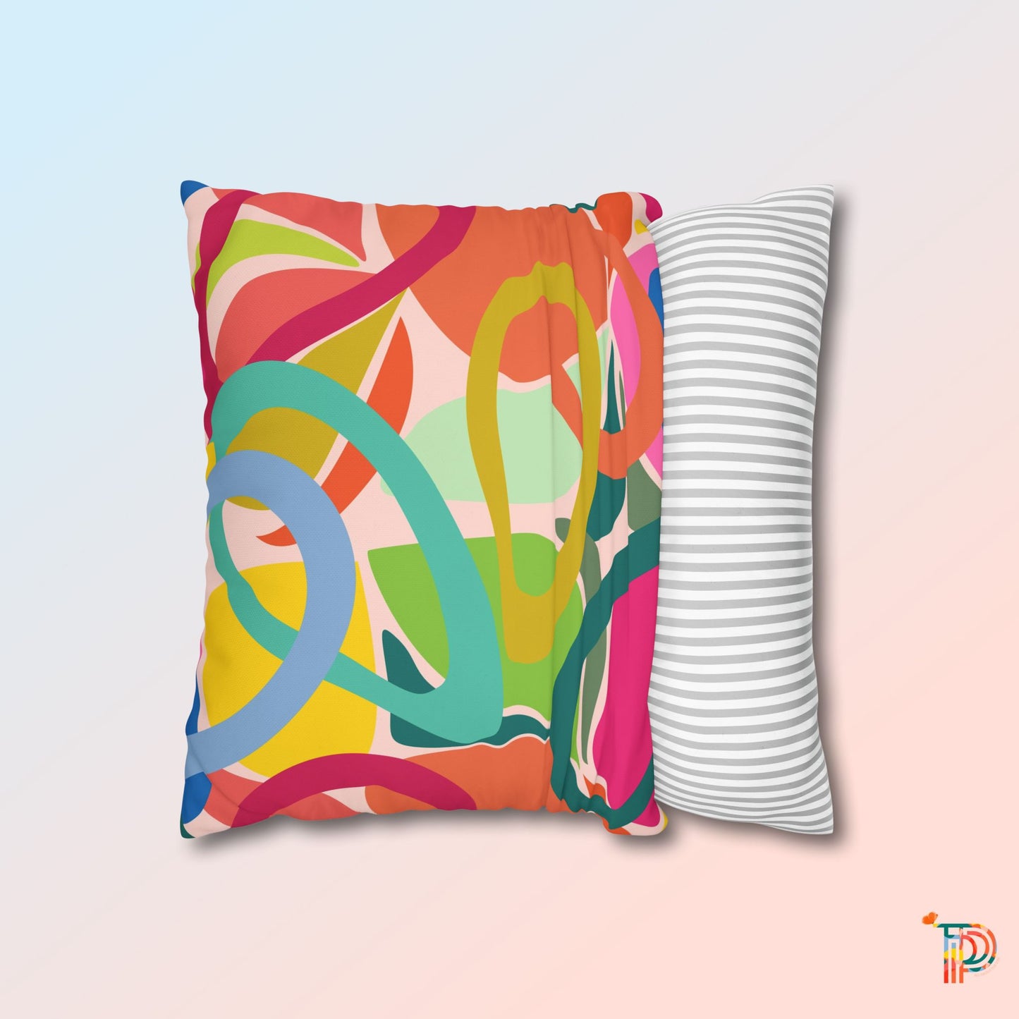 Loop Square Poly Canvas Pillowcase