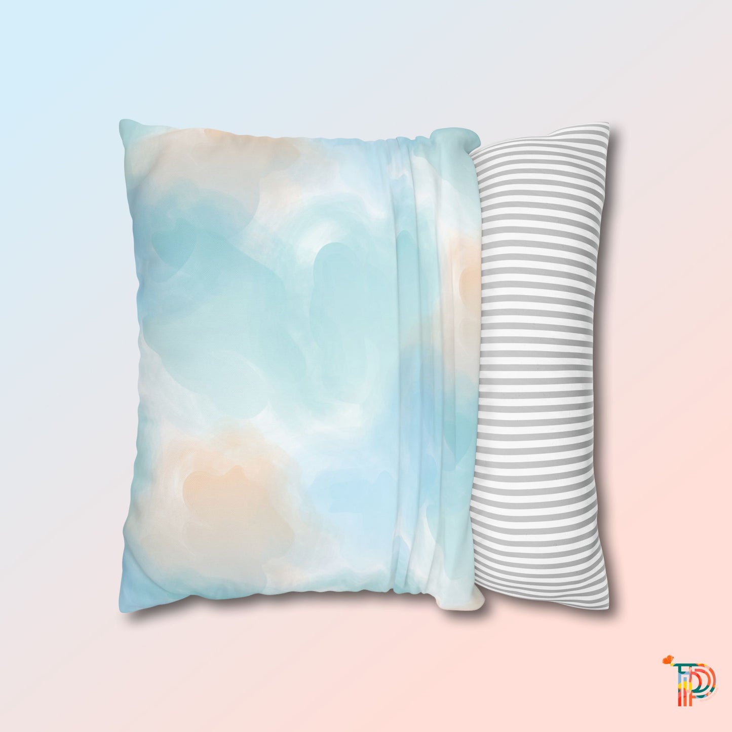 Sky Square Poly Canvas Pillowcase