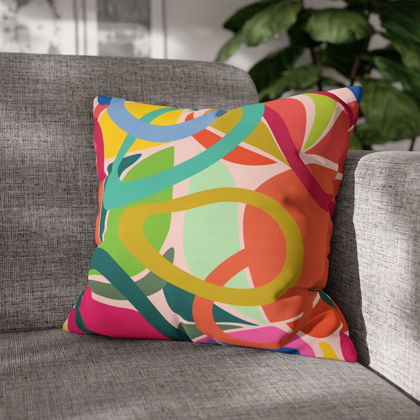 Loop Square Poly Canvas Pillowcase