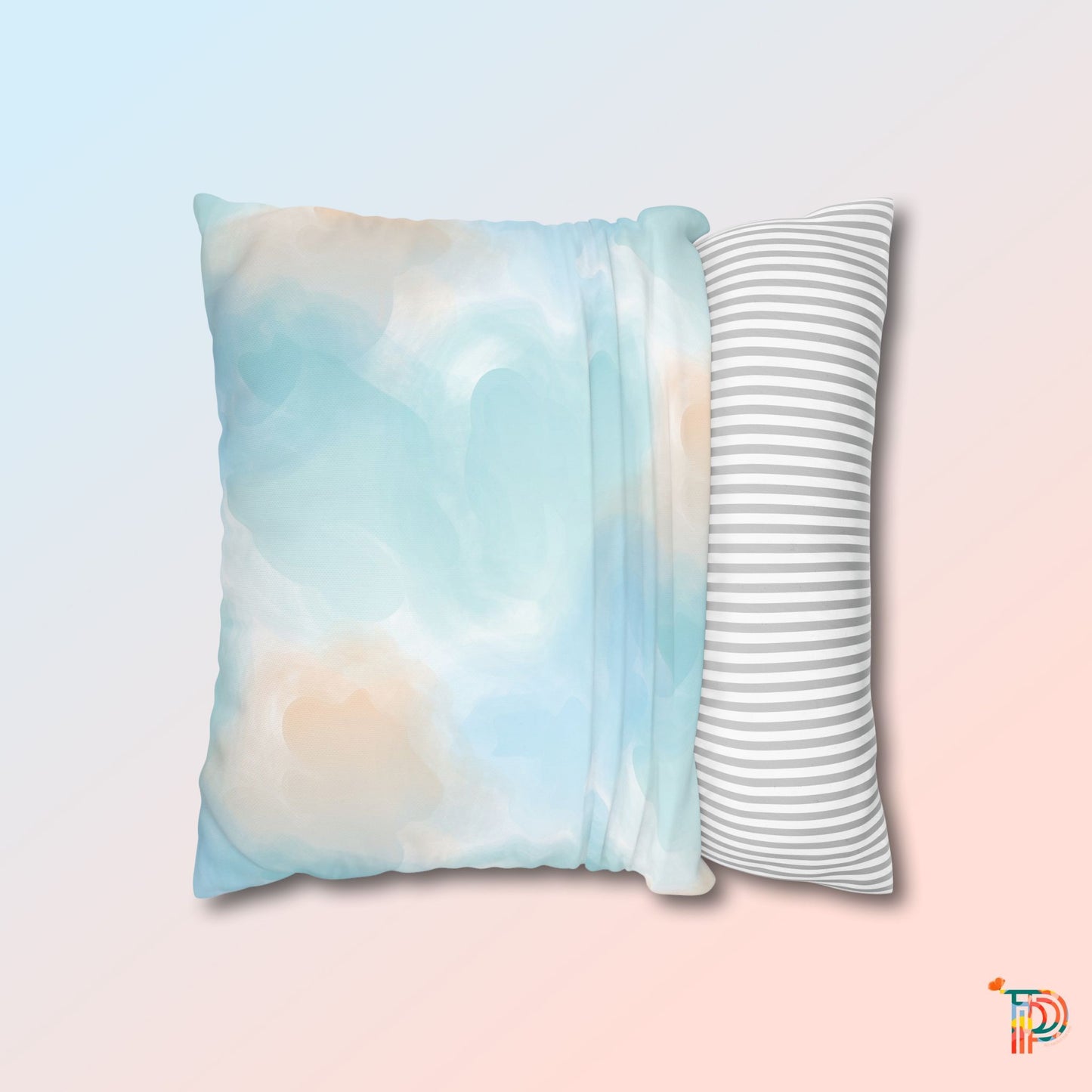 Sky Square Poly Canvas Pillowcase