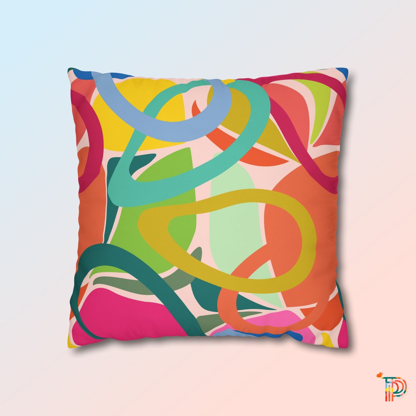 Loop Square Poly Canvas Pillowcase