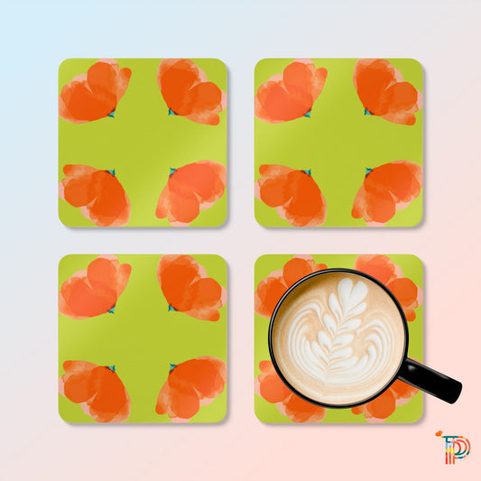 Poppy Corkwood Coaster Set