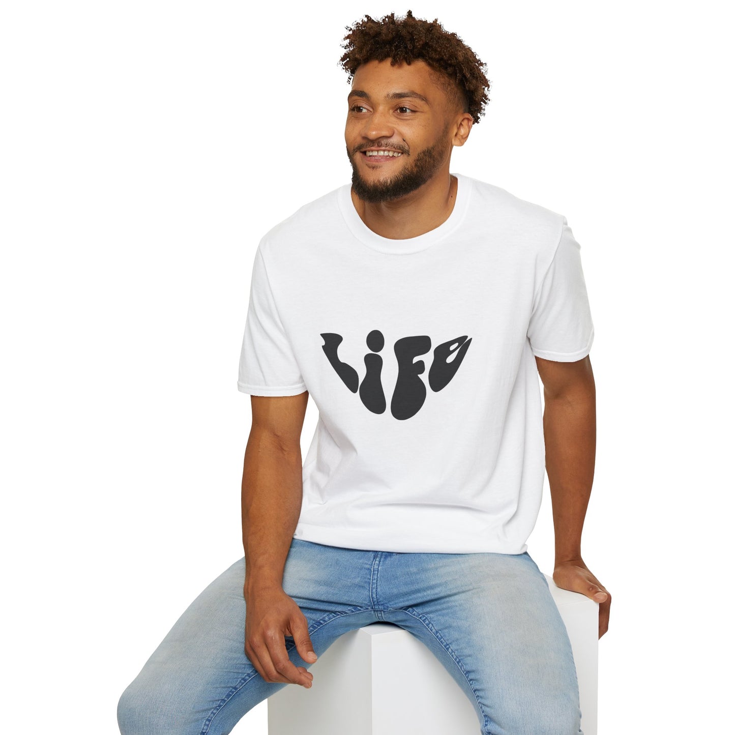 Black & white Life Graphic Men T-Shirt - Soft and Comfy Fit