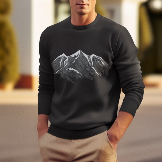 Sketched Mountain Men Sweatshirt