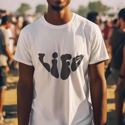 Black & white Life Graphic Men T-Shirt - Soft and Comfy Fit