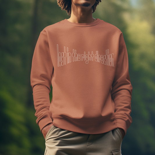 Lost in the Right Direction Unisex Sweatshirt - Soft Inside Print