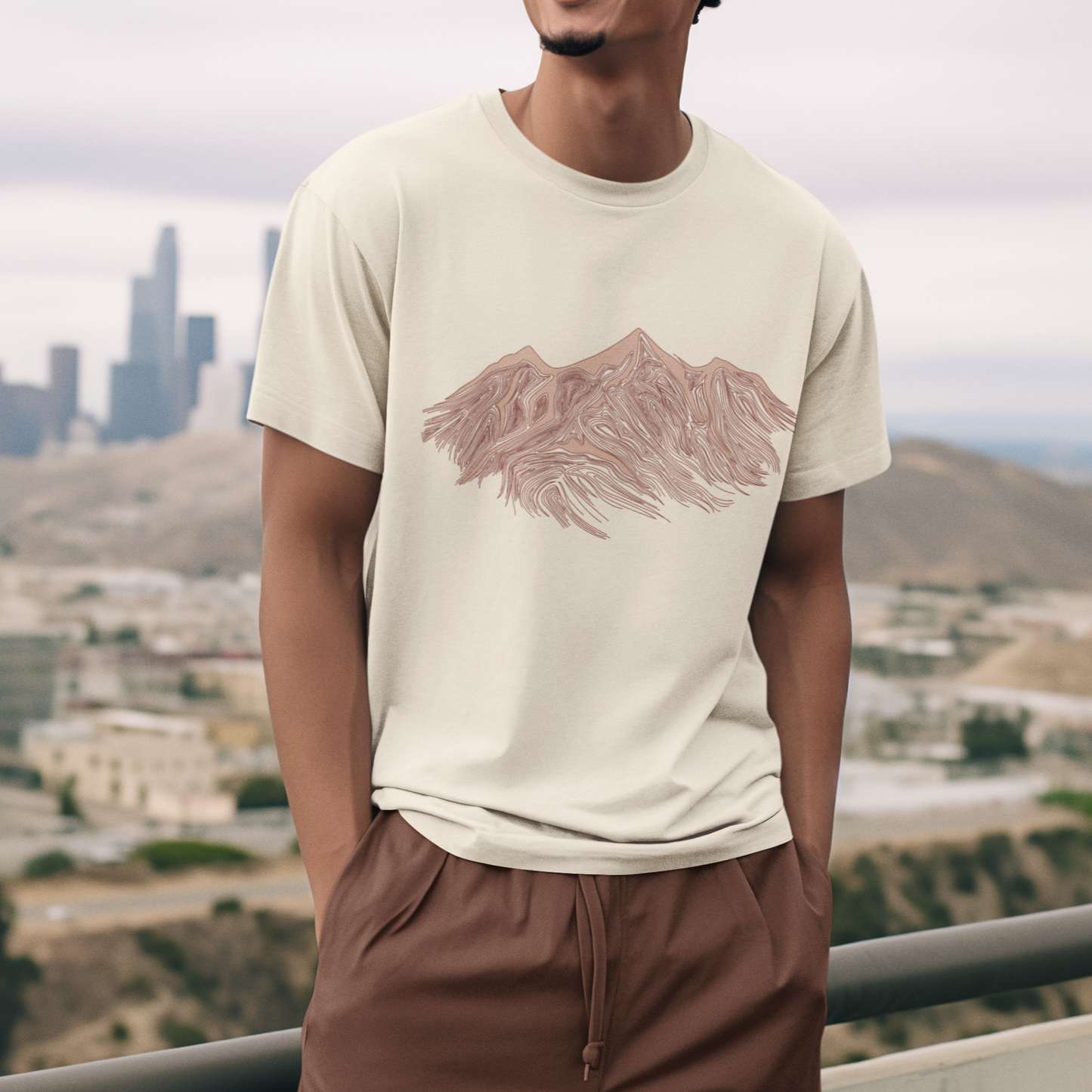 Sketched Mountain Graphic Men T-Shirt