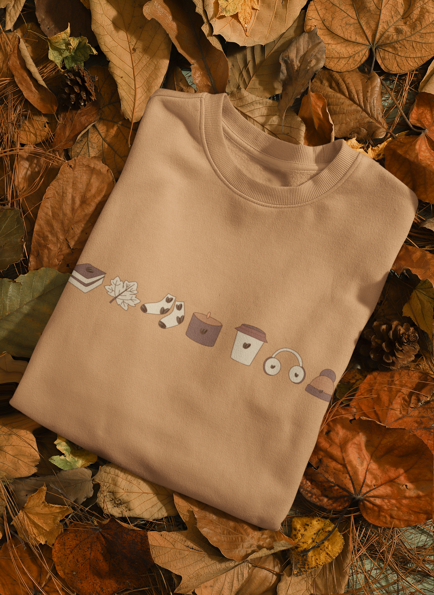 Cozy Autumn/Winter Vibes- Ginger Biscuit Floral Women's Sweatshirt